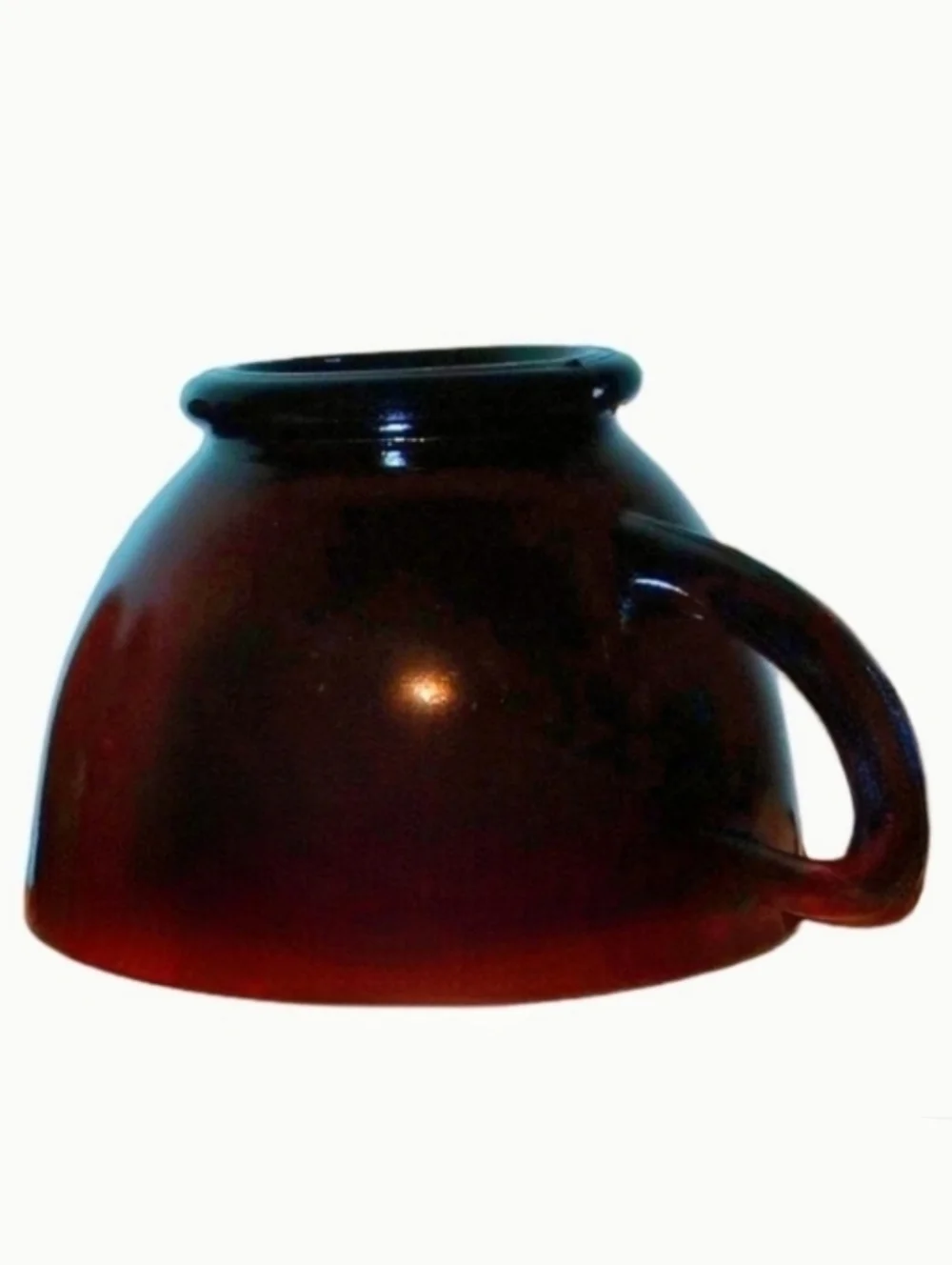 Set of 2 Royal Ruby Red Vintage Cafecore Glass Punch Tea Cafe Cups Coffee Anchor